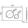 Кнопка управления ALCAPLAST M675 для скрытых систем инсталляции, золотой
